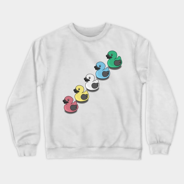 Disability pride flag ducks Crewneck Sweatshirt by Becky-Marie